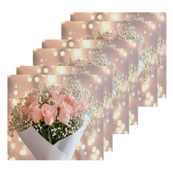 BZSMCE Towel Cotton Face Towel Soft Hand Towels Fashion Pink Roses Pattern