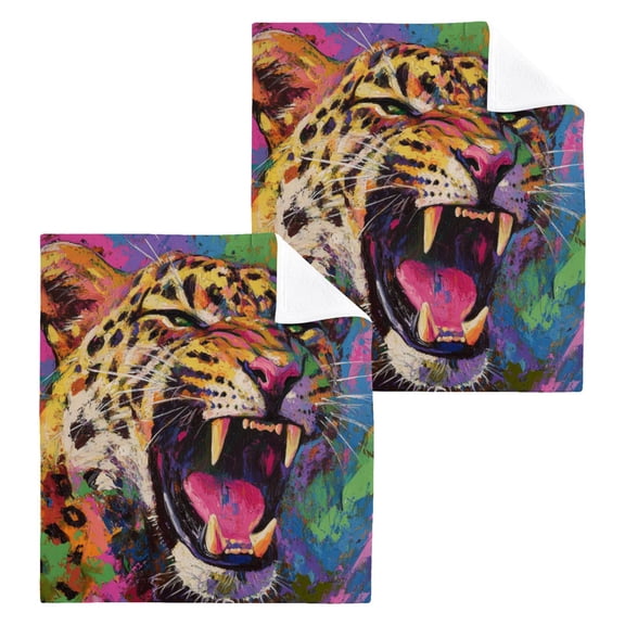 BZSMCE Towel Cotton Face Towel Soft Hand Towels Fashion Predator Pattern