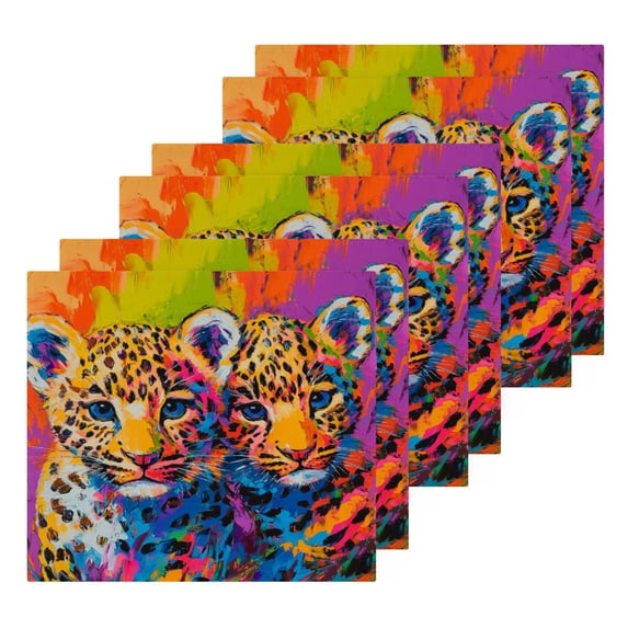 BZSMCE Towel Cotton Face Towel Soft Hand Towels Fashion Radiant Leopard Twins Pattern