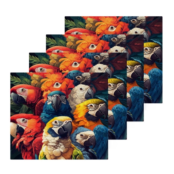 BZSMCE Towel Cotton Face Towel Soft Hand Towels Fashion Rainbow Of Parrots Pattern