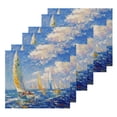 thumbnail image 1 of BZSMCE Towel Cotton Face Towel Soft Hand Towels Fashion Sailing Into The Horizon Pattern, 1 of 9