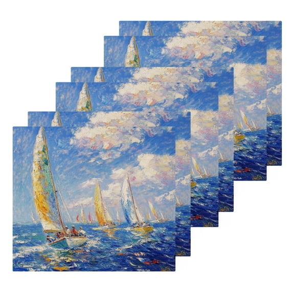 BZSMCE Towel Cotton Face Towel Soft Hand Towels Fashion Sailing Into The Horizon Pattern