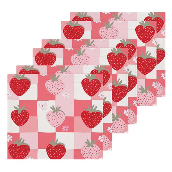 BZSMCE Towel Cotton Face Towel Soft Hand Towels Fashion Strawberry Delight Pattern