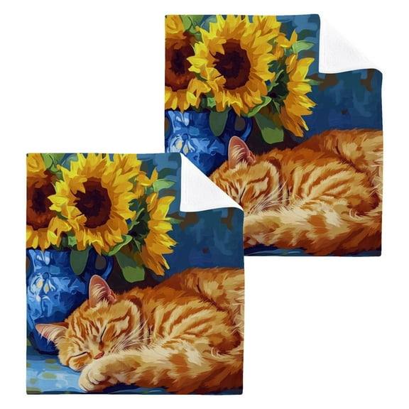 BZSMCE Towel Cotton Face Towel Soft Hand Towels Fashion Sunlit Slumber Pattern