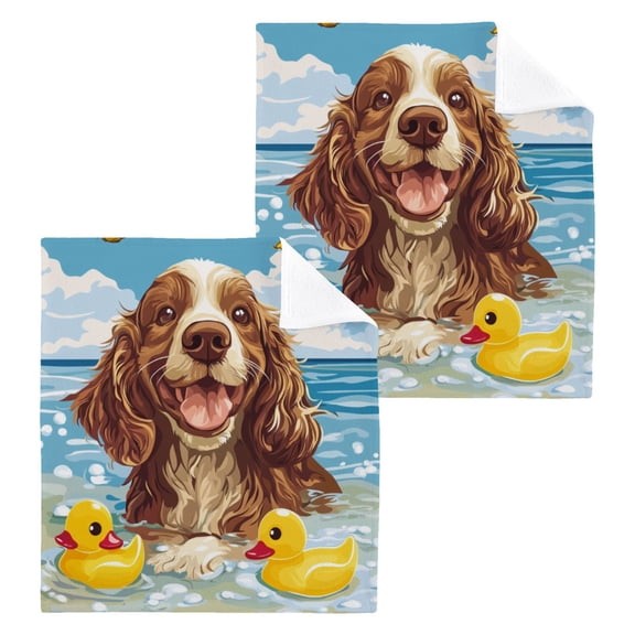BZSMCE Towel Cotton Face Towel Soft Hand Towels Fashion Sunny Splash Pattern