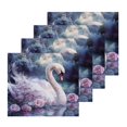 thumbnail image 1 of BZSMCE Towel Cotton Face Towel Soft Hand Towels Fashion Swan by Moonlight with Roses Pattern, 1 of 9