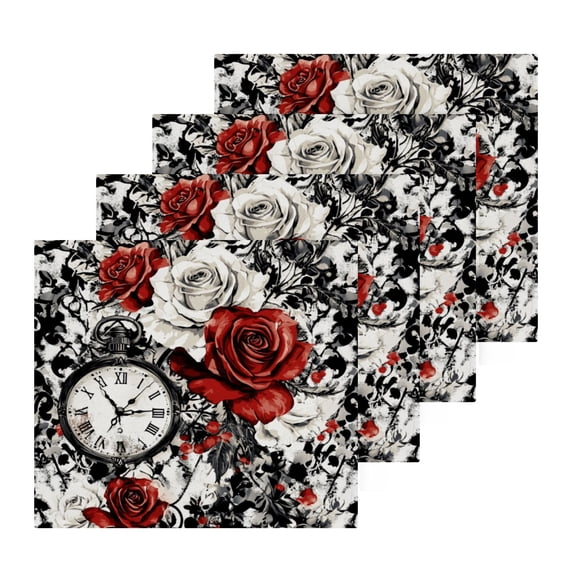 BZSMCE Towel Cotton Face Towel Soft Hand Towels Fashion Timeless Roses Pattern