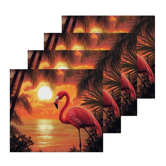 BZSMCE Towel Cotton Face Towel Soft Hand Towels Fashion Tropical Sunset Serenade Pattern