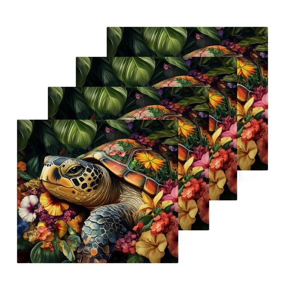 BZSMCE Towel Cotton Face Towel Soft Hand Towels Fashion Turtle Blossom Serenity Pattern