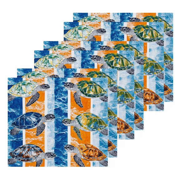 BZSMCE Towel Cotton Face Towel Soft Hand Towels Fashion Turtle Escape Pattern