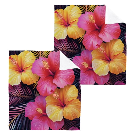 BZSMCE Towel Cotton Face Towel Soft Hand Towels Fashion Vibrant Tropics Pattern