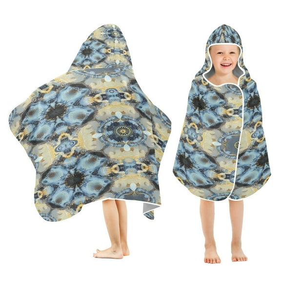 YAZAOO Towels Kids Hooded Beach Towel Cerulean Dreams Pool Bath Towel Soft