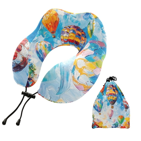BZSMCE Travel Pillow Colorful Ascent Pattern 10.5x9.5x6in