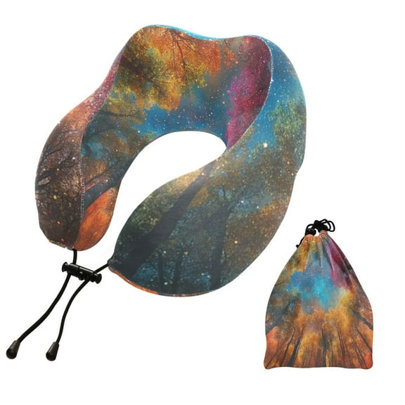 BZSMCE Travel Pillow Stellar Serenity Pattern 10.5x9.5x6in