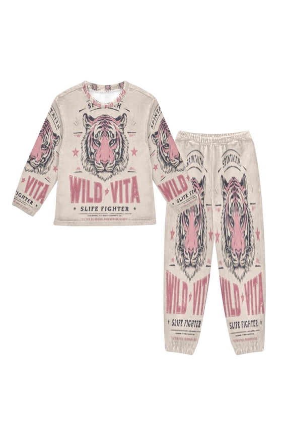 Unisex Fluffy Pajama Set Wild Spirit Printed