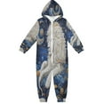 thumbnail image 1 of BZSMCE Unisex One-piece Pajama Cotton Sleepwear Celestial Guardian Printed, 1 of 8