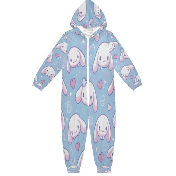 BZSMCE Unisex One-piece Pajama Cotton Sleepwear Moonlit Star Pup Printed