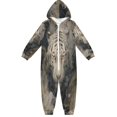 thumbnail image 1 of BZSMCE Unisex One-piece Pajama Cotton Sleepwear Phantom White Tiger Printed, 1 of 8
