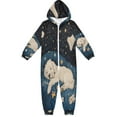 thumbnail image 1 of BZSMCE Unisex One-piece Pajama Cotton Sleepwear Puppy in Stars Printed, 1 of 8