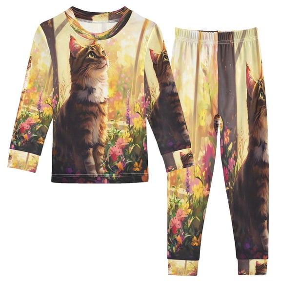 BZSMCE Unisex Pajama Set Snug-Fit Cotton Sleepwear 0_0 (7) Printed