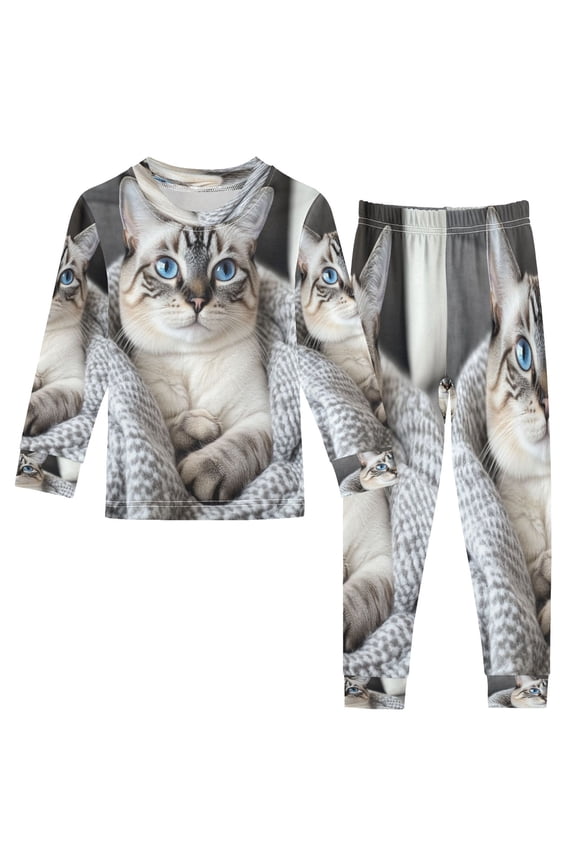 Unisex Pajama Set Snug-Fit Cotton Sleepwear Blanket Cuddle Time Printed