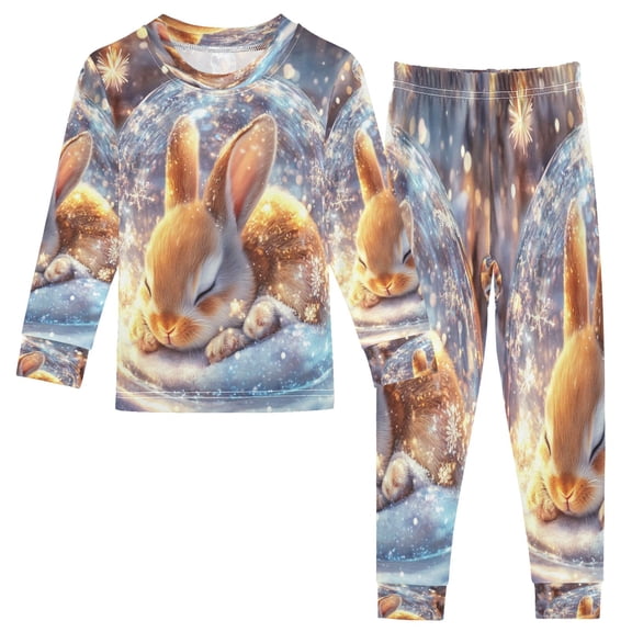 BZSMCE Unisex Pajama Set Snug-Fit Cotton Sleepwear Glittering Dreamscap Printed