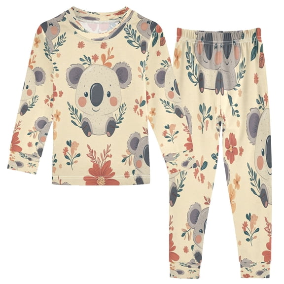 BZSMCE Unisex Pajama Set Snug-Fit Cotton Sleepwear Koala Cuddles Printed