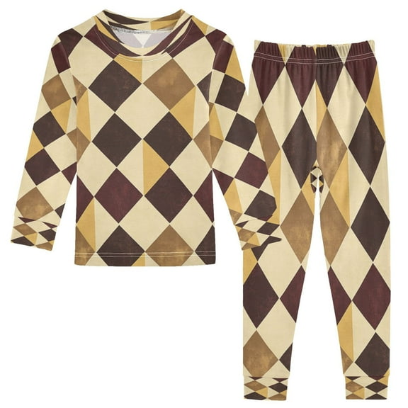 BZSMCE Unisex Pajama Set Snug-Fit Cotton Sleepwear Rustic Harmony Printed