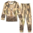 thumbnail image 1 of BZSMCE Unisex Pajama Set Snug-Fit Cotton Sleepwear Squirrel's Spring Smile Printed, 1 of 7