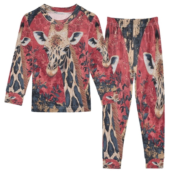 BZSMCE Unisex Pajama Set Snug-Fit Cotton Sleepwear Sunset Majesty Printed