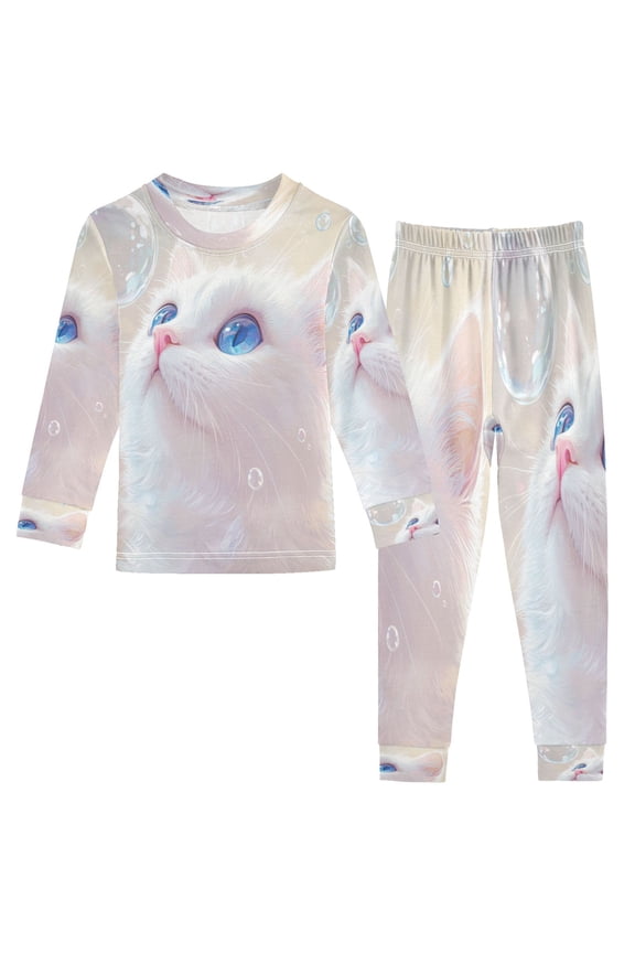 Unisex Pajama Set Snug-Fit Cotton Sleepwear Whimsical Wonder Printed