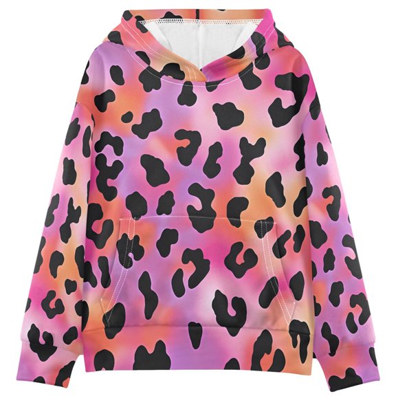 BZSMCE Vibrant Pattern Print Hoodie Casual Pullover Sweatshirt With Kangaroo Pocket