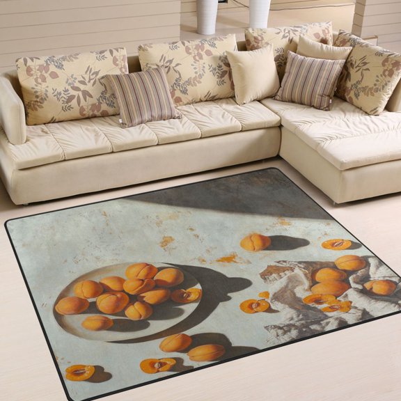 BZSMCE Vintage Area Rugs Apricots Painting Creative Area For Home