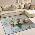 thumbnail image 1 of BZSMCE Vintage Area Rugs Blooming Blush Roses Creative Area For Home, 1 of 7