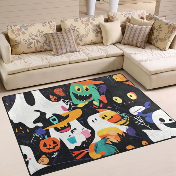 BZSMCE Vintage Area Rugs Cartoon Gosts Creative Area For Home