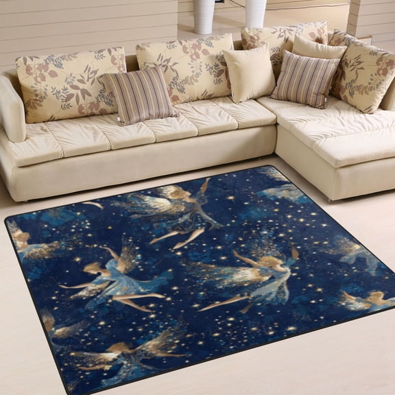 BZSMCE Vintage Area Rugs Celestial Fairy Whirl Creative Area For Home