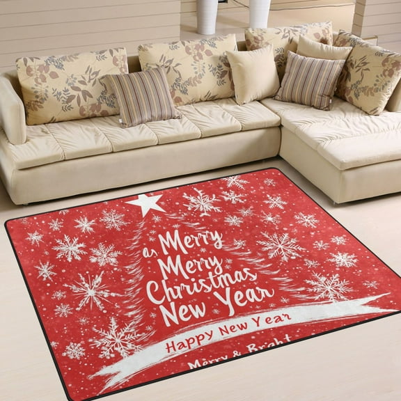 BZSMCE Vintage Area Rugs Design Merrh Christmas Pattern Creative Area For Home
