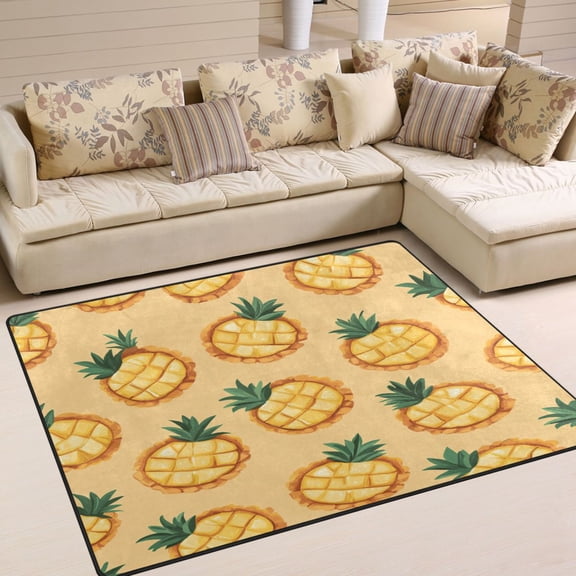 BZSMCE Vintage Area Rugs Design Pineapple Pattern Creative Area For Home
