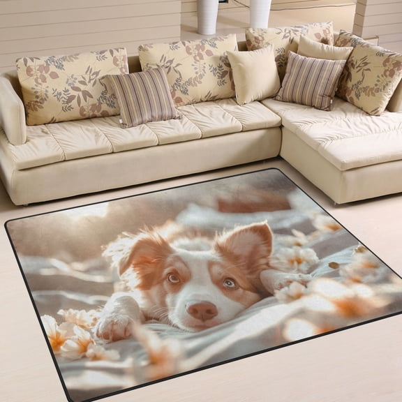 BZSMCE Vintage Area Rugs Dusk Dog Creative Area For Home