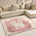 thumbnail image 1 of BZSMCE Vintage Area Rugs Fairy Cat in Pink Bloom Creative Area For Home, 1 of 7