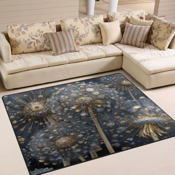 BZSMCE Vintage Area Rugs Gilded Dandelion Creative Area For Home