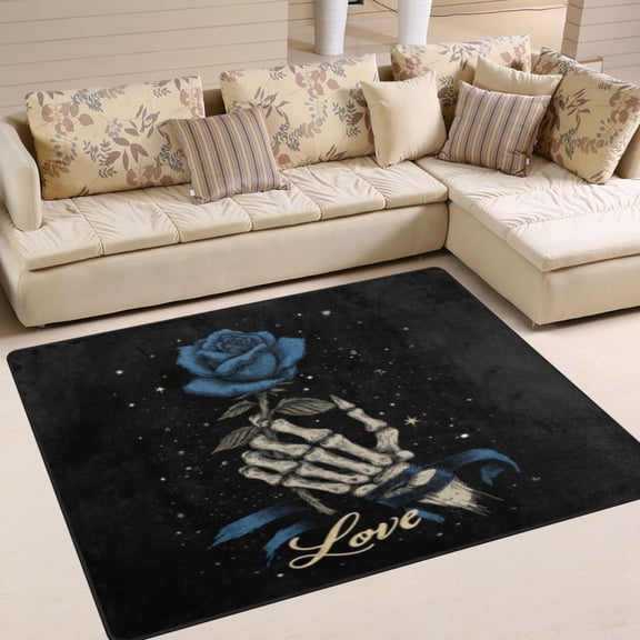 BZSMCE Vintage Area Rugs Gothic Stardust Rose Creative Area For Home
