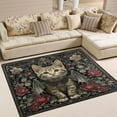 thumbnail image 1 of BZSMCE Vintage Area Rugs Gothic Winged Kitten Creative Area For Home, 1 of 7