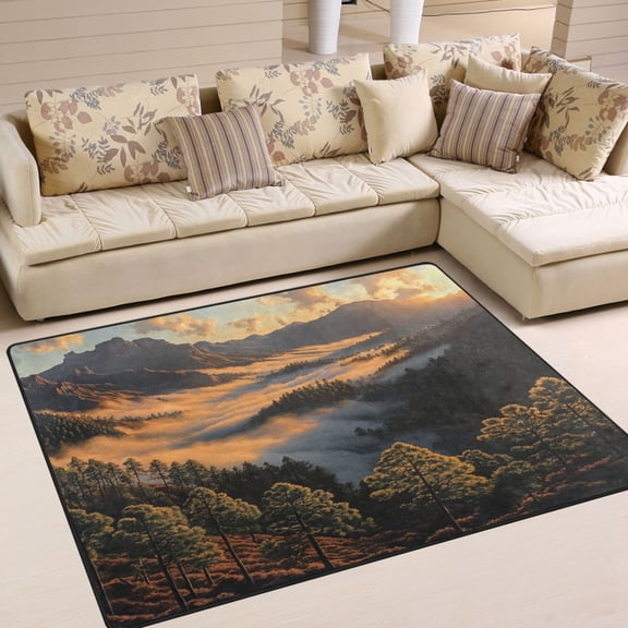 BZSMCE Vintage Area Rugs Hill in The Clouds Creative Area For Home