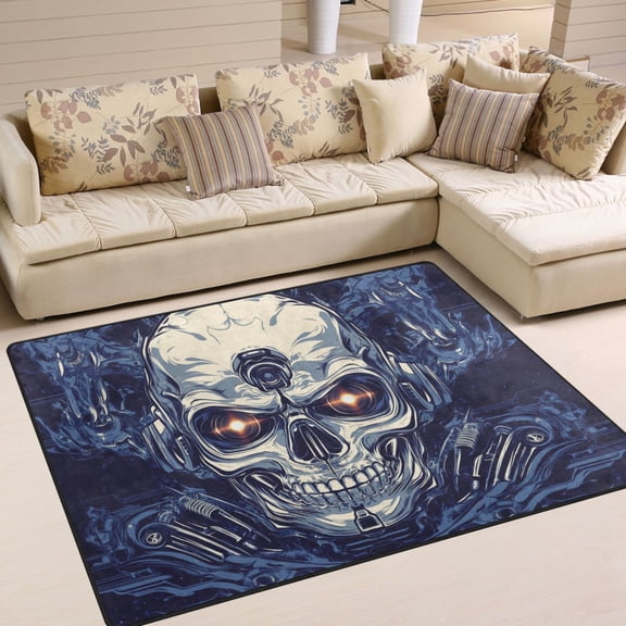 BZSMCE Vintage Area Rugs Horror Robot Creative Area For Home