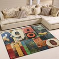 BZSMCE Vintage Area Rugs Number Painting Creative Area For Home