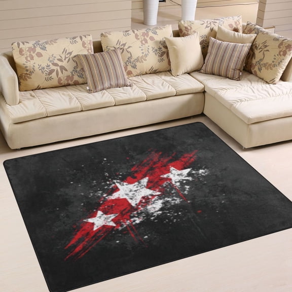 BZSMCE Vintage Area Rugs Rebel Starburst Creative Area For Home