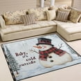 thumbnail image 1 of BZSMCE Vintage Area Rugs Snowman Playing in Forest Creative Area For Home, 1 of 7