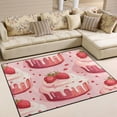 thumbnail image 1 of BZSMCE Vintage Area Rugs Strawberry Cake Creative Area For Home, 1 of 7
