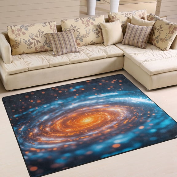 BZSMCE Vintage Area Rugs Universe Printed Creative Area For Home